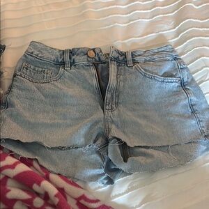 Denim High-Waisted Cutoff Shorts